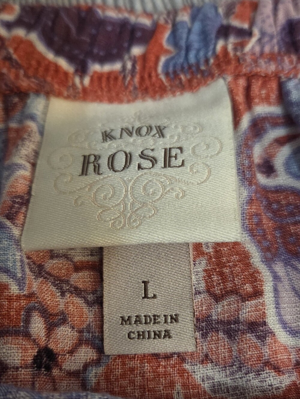 Knox Rose Sun Washed Red Floral Tiered Midi Dress Size L - Picture 6 of 9